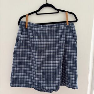 Vintage Blue Plaid Women's Skort